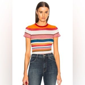 Rag & Bone Short Sleeve, Cropped Katie Tee